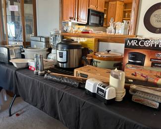 Tons and Tons of Kitchen Appliances, Dishes and Kitchen ware!