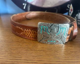 Great Leather Belt and Buckle