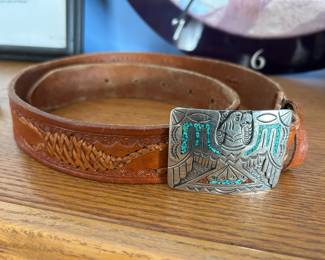 Awesome Leather Belt and Buckle