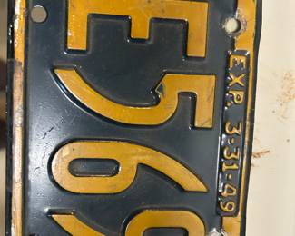 1 of Many Antique License Plates