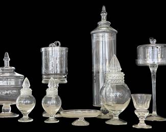 Antique Collection Of Apothecary Jars