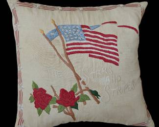 Embroidered pillow