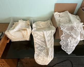 Doilies, Lace Table Dressings, Crochet Table Runners etc.