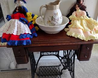 Antique treadle sewing machine