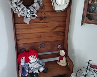 Farmhouse hall tree bench