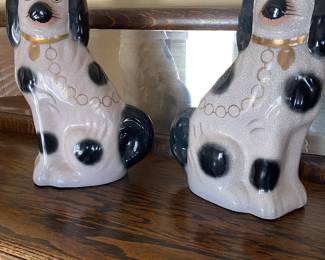 MCM Ceramic Staffordshire Mantle Dog Pair