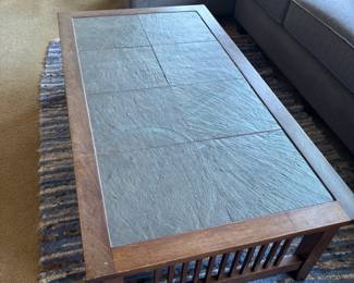 Travertine slate Coffee table