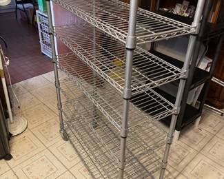This is a PRE-SALE item - we have 1 (ONE) 5 tier wire rack on wheels 56"H 35"W and 14" D.   This item is sold As Is and is priced at $75.00 plus 7% sales tax.  