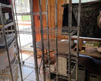 This is a PRE-SALE item - there are 2 (two) tower racks 76"H 17 1/2" W and 13 1/2" D - Not on wheels. You can by 1 or both.   These items are sold AS IS  and priced separately at $50 each plus 7% sales tax.