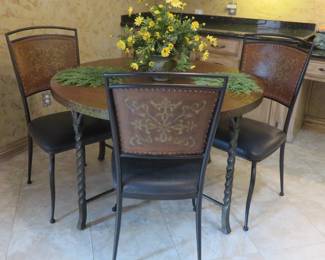 Round table and chairs