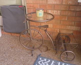 Bicycle side table/plant stand