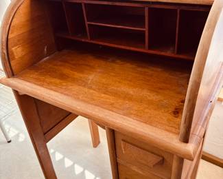 Smaller size roll top desk (open)