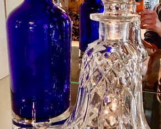Blue decanter is Sold; crystal is still available