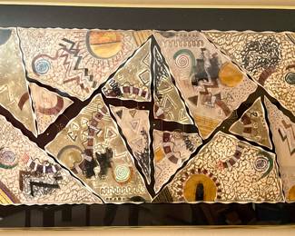 George Caso mixed medium art; 6' x 4'