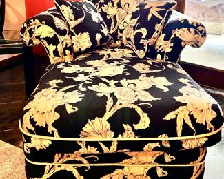 Chintz fabric lounge chair