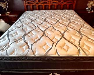 King size wood headboard (mattress not for sale)