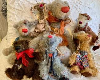 Nicole Marschollek mohair bears.  Most signed and numbered