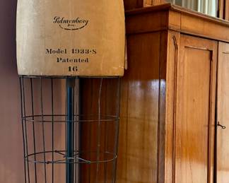 Vintage 1933 Palmenberg ladies dress form with cast iron base