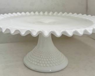 Fenton Hobnail Pedestal Cake Stand