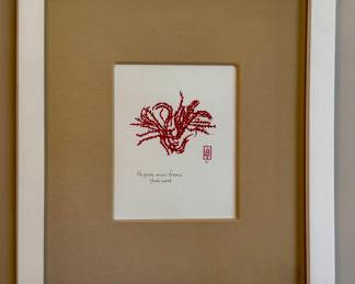 "Hookweed" Block Print