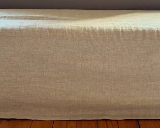 Upholstered Linen Bench