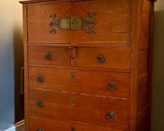 American Oak Gentleman’s Dresser c. 1870’s - 1880’s