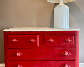 Vintage Painted Dresser with Marble Top