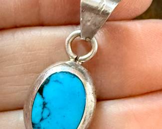 Sterling and Turquoise Pendant