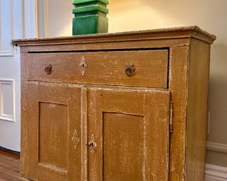 Antique French Pine Sideboard Cupboard