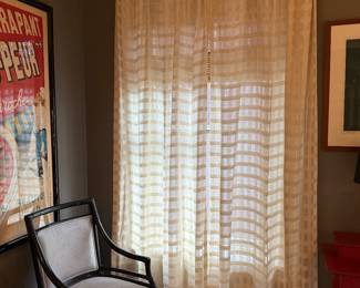 (2) Jack Larson Linen Fabric Panels