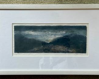 "The Corrie, Torridon" Woodblock on Japanese Paper, Signed Jean Duncan