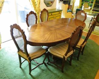 Dining Room Set with Cane Back Chairs