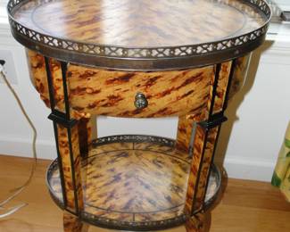 Small oval table with drawer