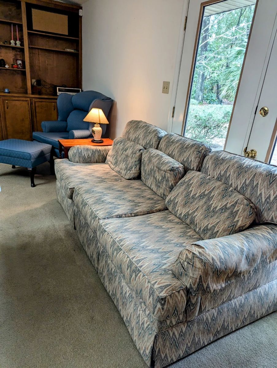 Living room Sofa (2 available) $300 each.  80.5" long, 39" front to back.  