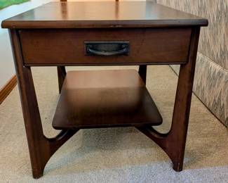 MCM Side Table - super cute - $60.  28" long, 20.25 wide, 19.75" tall.