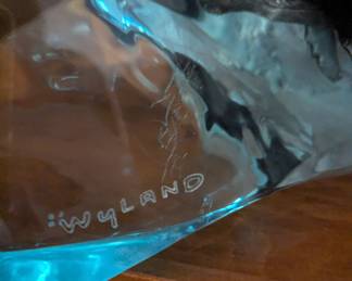   Wyland Lucite Sculpture - "Ocean Wave" - $7,000.  11.5" wide, 7.5" deep.