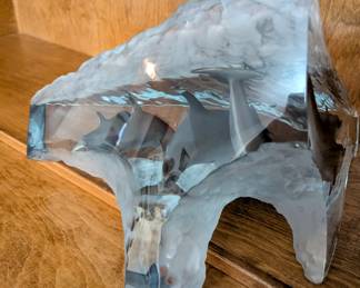 Wyland  Lucite Sculpture - "Perfect Wave"  - $6,000.