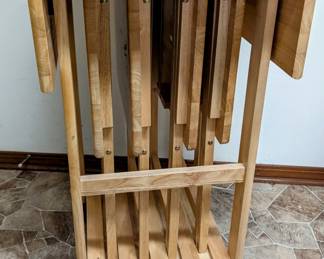 Kitchen Island Table and 4 TV trays - $80.