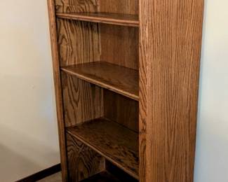 Solid Wood Bookcase - $120 - 32" wide, 13.25 deep, 60" tall.
