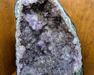 Amethyst Geode - 13.25" Tall, 10.25" wide, 7" deep.