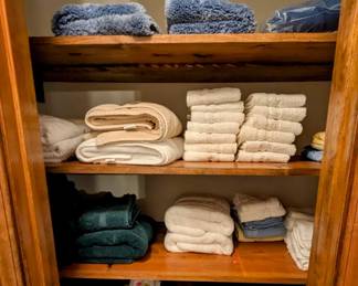 Towels and Bath rugs - more have been added since picture was taken.