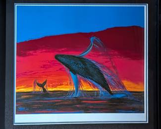 Wyland Signed Print - "Whale Watching" - $1,500.  Number 121 of 750.   30.5" x 25.25"
