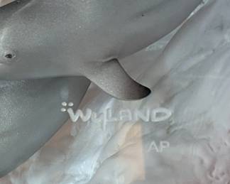 Wyland Lucite Sculpture - "Ocean Wave" - $7,000.  21.5" tall by 9.5" deep.