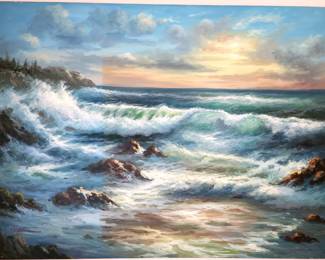 Original oil on canvas signed G. Nelson