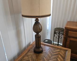 contemporary table and lamp