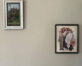 Norman Rockwell original barbershop print 