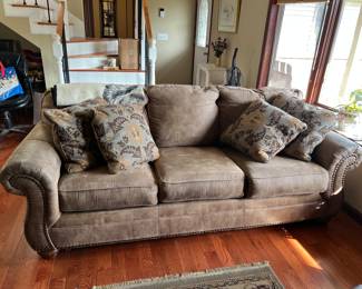 Leather suede couch with matching loveseat - PRESALE 