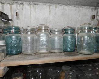 Lots of Quart Canning Jars, some with snap lids