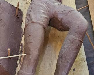 Clay cast for Bronze of No 22 Carolina Aji Wilson retired Basketball Star..by Sandy Proctor