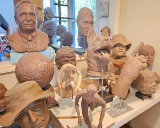 Clay Molds for Bronzes featuring many World Renowned Sandy Proctor Bronzes. 